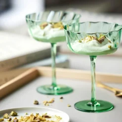 Vienna champagneskål 35 cl 4 stk grønn