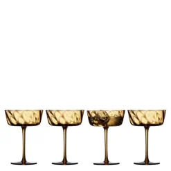 Vienna champagneskål 35 cl 4 stk amber