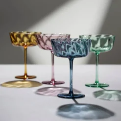 Vienna champagneskål 35 cl 4 stk blå