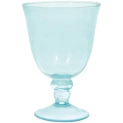 Vinglass 15,5 cm lys blå