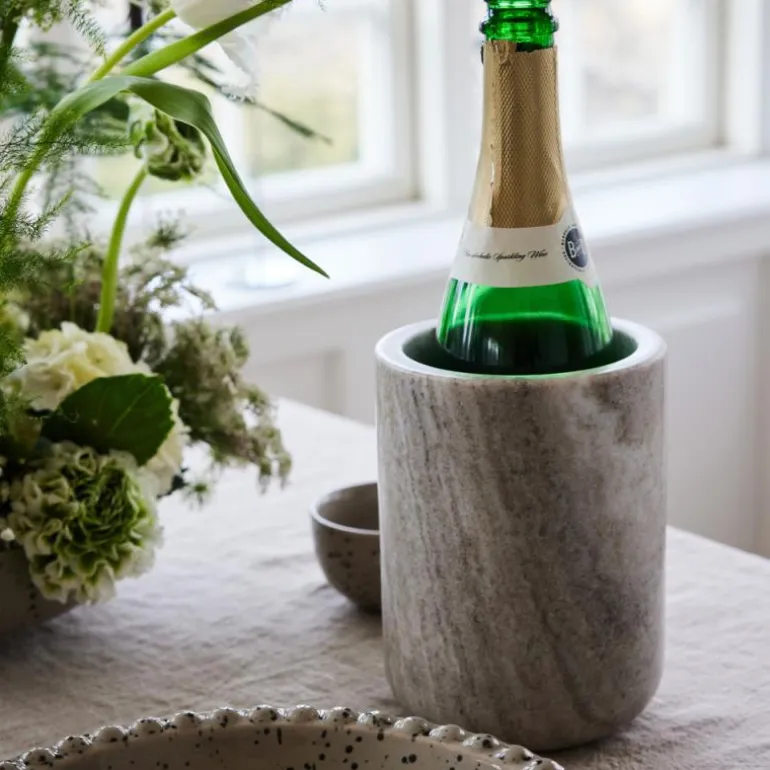 Vinkjøler marmor 17 cm beige