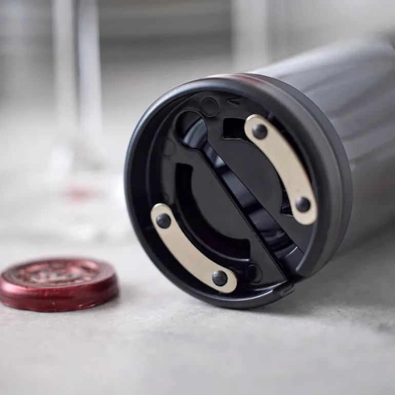 Vinåpner batteridrevet rustfritt stål matt svart