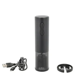 Vinåpner batteridrevet rustfritt stål matt svart