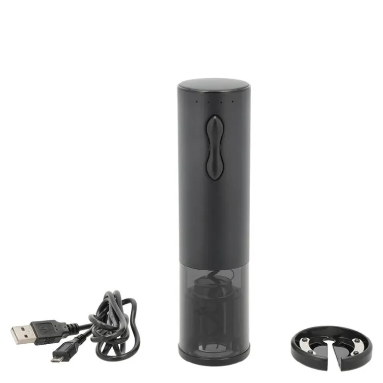 Vinåpner batteridrevet rustfritt stål matt svart