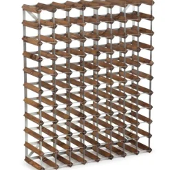 Vinstativ 90 flasker mørk eik