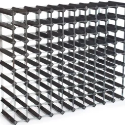 Vinstativ 90 flasker svart ask