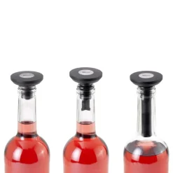 Vinstopper med vakuumpumpe svart