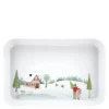 Vinter fat rektangulært 18x12 cm Ildfast porselen hvit
