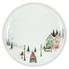 Vinter tallerken flat rett kant 20 cm Ildfast porselen hvit