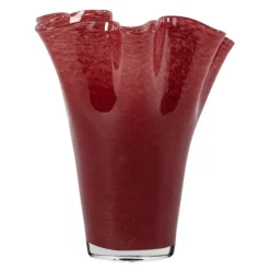Viva vase 20 cm vinrød