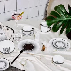 Voyage asjett 15 cm hvit/svart