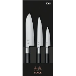 Wasabi Black knivsett med 3 kniver