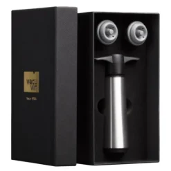 Wine Saver 3 stk gaveeske svart/sølv