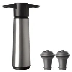 Wine Saver 3 stk gaveeske svart/sølv