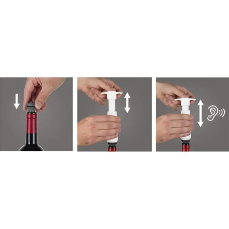 Wine Saver Blister + 1 propp 2 sett hvit