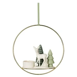 Winter Stories telysholder i ring bambi