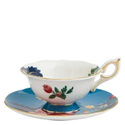 Wonderlust tekopp & asjett sapphire garden