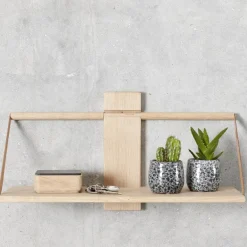 Wood wall hylle 24x18x30 cm natur