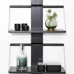 Wood wall hylle 45x20x32 cm svart