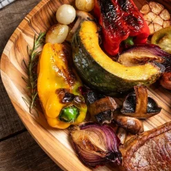 Wooden board bolle 37x30 cm teak