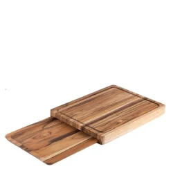Wooden board skjærefjøl 2 deler 40x30 cm teak