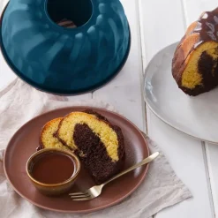 Xbake kakeform mønster og kjegle 23 cm blå